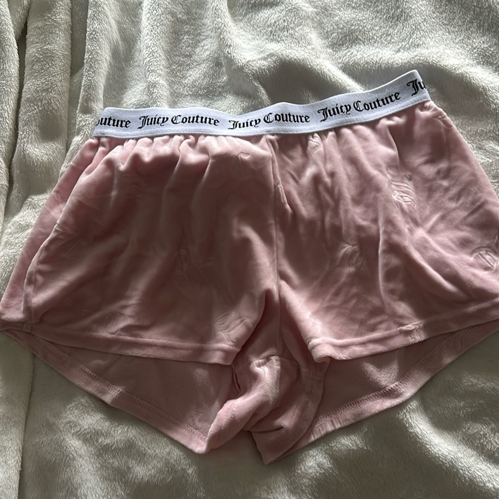 Juicy couture pj shorts, pink, wore once, and no stains